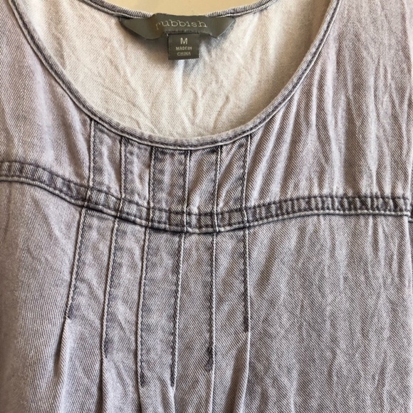 Chambray Moto Style Tank - Picture 2 of 3